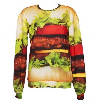 Unisex Tasty Burger Jumper from Mr Gugu & Miss Go Unisex Tasty Burger Jumper from Mr Gugu & Miss Go