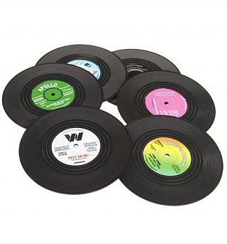Vintage Style Vinyl Coasters Vintage Style Vinyl Coasters