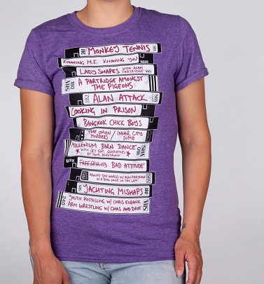 Women's Alan Partridge's Ideas For Television Shows Heather Purple Boyfriend Fit Rolled Sleeves T-Shirt Women's Alan Partridge's Ideas For Television Shows Heather Purple Boyfriend Fit Rolled Sleeves T-Shirt