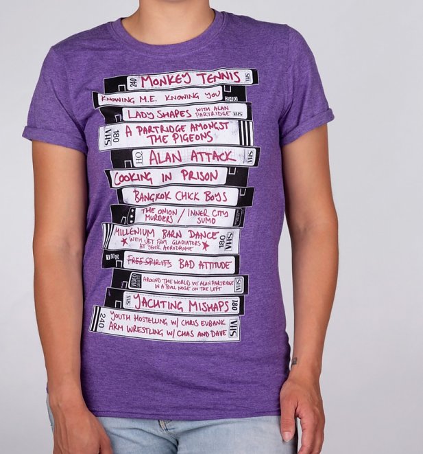 Women's Alan Partridge's Ideas For Television Shows Heather Purple Boyfriend Fit Rolled Sleeves T-Shirt Women's Alan Partridge's Ideas For Television Shows Heather Purple Boyfriend Fit Rolled Sleeves T-Shirt