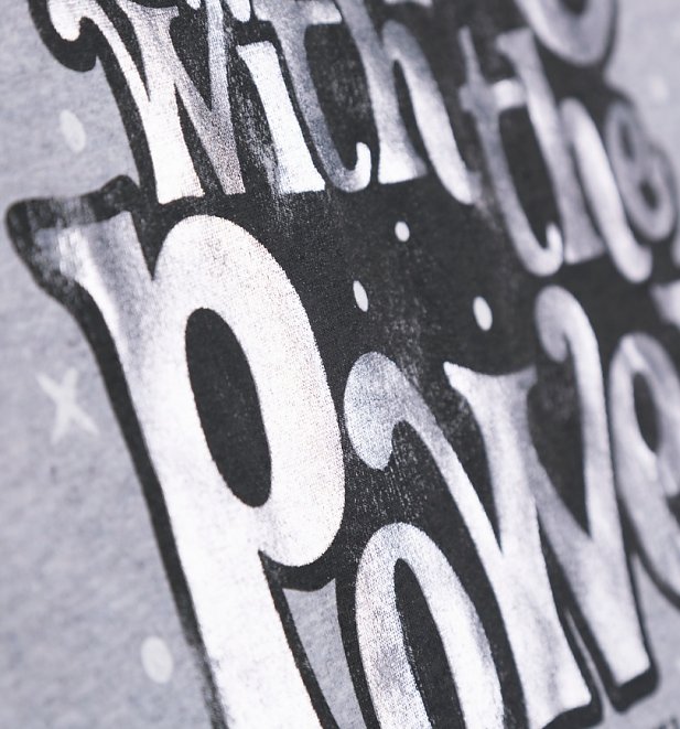 Women's Labyrinth Babe With The Power Heather Grey And Indigo Raglan Baseball T-Shirt Women's Labyrinth Babe With The Power Heather Grey And Indigo Raglan Baseball T-Shirt